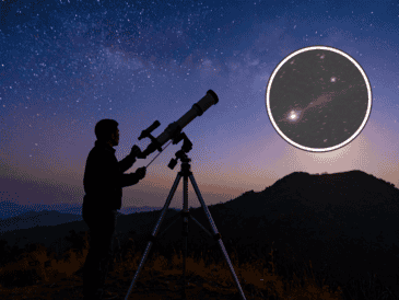 En las fotografías se distingue una cola iónica visible hacia el noreste y una anticola orientada al este-sureste, una configuración poco común. CANVA / VIRTUAL TELESCOPE PROJECT