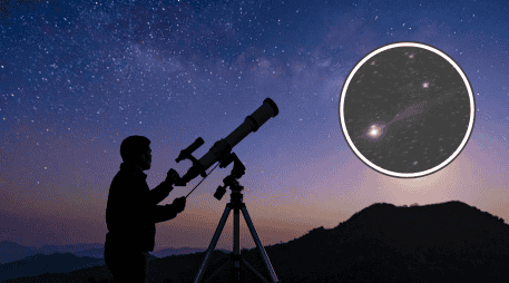 En las fotografías se distingue una cola iónica visible hacia el noreste y una anticola orientada al este-sureste, una configuración poco común. CANVA / VIRTUAL TELESCOPE PROJECT