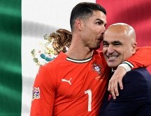 Roberto Martínez y Cristiano Ronaldo, en una imagen de archivo. ESPECIAL / AFP y CANVA