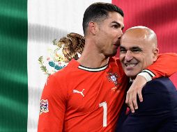 Roberto Martínez y Cristiano Ronaldo, en una imagen de archivo. ESPECIAL / AFP y CANVA