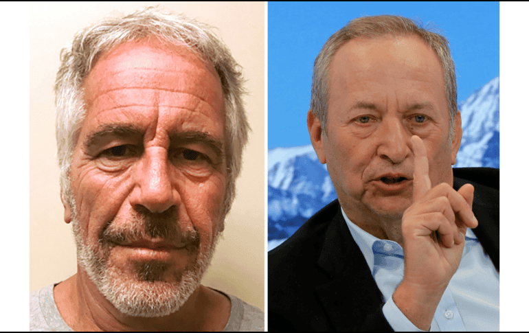 A la izquierda, el financista caído en desgracia, Jeffrey Epstein. A la derecha, el economista estadounidense Larry Summers en un par de fotos de archivo. AP / ARCHIVO