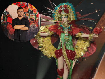 Él es el diseñador del traje típico de Fátima Bosch para Miss Universo. ESPECIAL / IG / @fer.nando_ortiz / @fatimaboschfdz