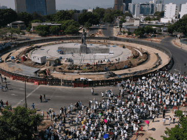 La segunda marcha de la "Generación Z" comenzará en el Ángel de la Independencia. EFE/F. Guasco