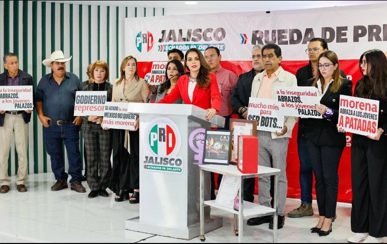 La dirigente tricolor afirmó que los jóvenes, de forma espontánea y voluntaria, se manifestaron ante el hartazgo social, el incremento en la violencia y la falta de justicia en México y en Jalisco. CORTESÍA