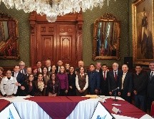 El encuentro se dio en un contexto político tenso, tras la marcha de la Generación Z realizada el pasado fin de semana en la Ciudad de México. X / @Claudiashein 