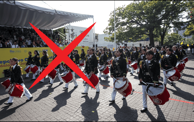 Las festividades en conmemoración por la revolución mexicana fueron suspendidas por diversas razones: la inseguridad, por el bien de la movilidad y por las afectaciones a causa de una inundación. El Informador/Archivo /CANVA