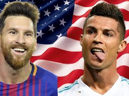 Cristiano Ronaldo y Lionel Messi, estrellas del futbol internacional. ESPECIAL / AFP y CANVA