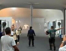 Las llamas se desataron en un punto de la llamada 'Zona Azul', administrada y controlada por las Naciones Unidas. EFE / P. RAMÍREZ