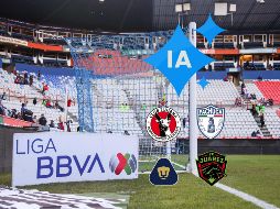 Pachuca recibirá a Pumas en el Estadio Hidalgo, mientras que Xolos hará lo propio con Juárez en el Estadio Caliente. ESPECIAL / IMAGO7 y CANVA