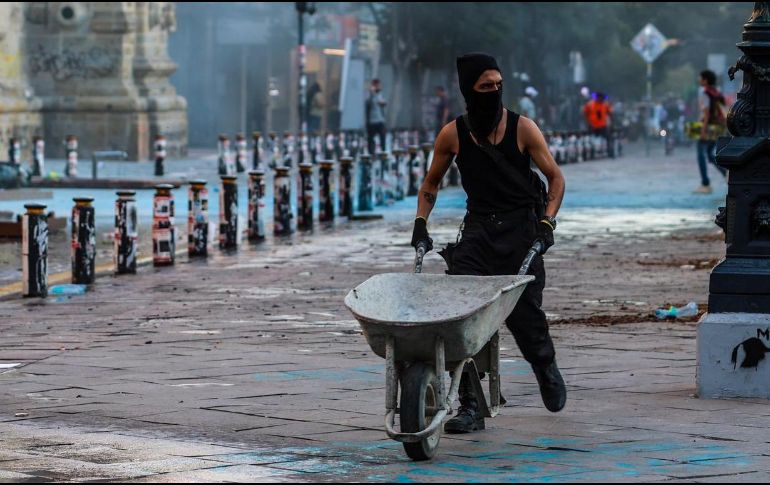 Confirman robo de materiales de obra en Plaza Liberación tras disturbios