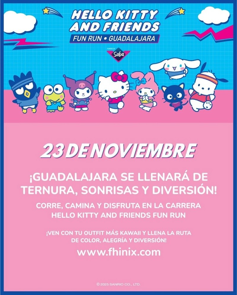 Hello Kitty y sus amigos de Sanrio se apoderaran de La Gran Plaza Fashion Mall este domingo. INSTAGRAM/@fhinixsports