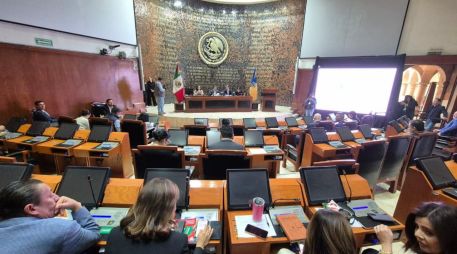 Diego Monraz compareció ante el pleno del Congreso de Jalisco como parte de la glosa del primer informe de gobierno de Pablo Lemus. EL INFORMADOR / M. Hernández