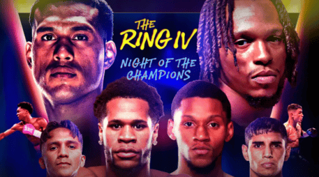 Cuatro títulos mundiales en cuatro categorias de peso una noche de campeones. DAZN.COM/ESPECIAL