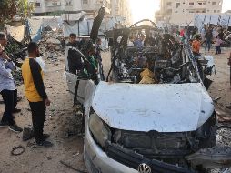 Los bombardeos israelíes causaron al menos 21 muertos en Ciudad de Gaza y en Deir al Balah y Nuseirat, indicó Mahmud Basal, vocero de la Defensa Civil. AFP / O. Al-Qatta