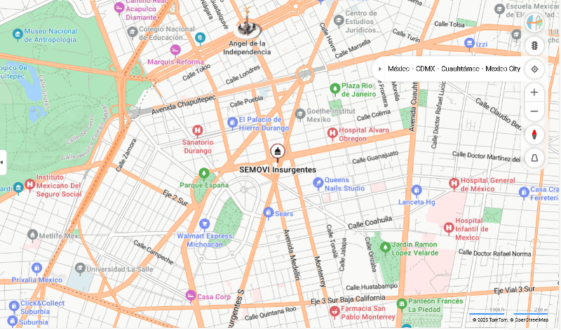 Módulo Central Insurgentes: Av. Insurgentes Sur 263, planta baja, Col. Roma Norte, C.P. 06700. ESPECIAL &nbsp;