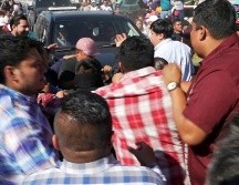 Maestros de la CNTE protestaron en Teposcolula, Oaxaca. EFE/J. Méndez