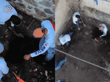 En las primeras excavaciones localizaron fragmentos de huesos de lo que pareciera ser una mano. COLECTIVO CORAZONES UNIDOS