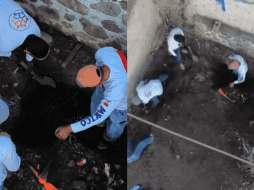 En las primeras excavaciones localizaron fragmentos de huesos de lo que pareciera ser una mano. COLECTIVO CORAZONES UNIDOS