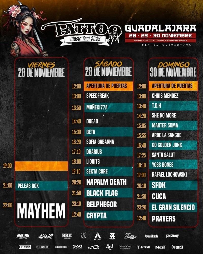 El Tattoo Music Festival ofrecerá tres días donde el arte corporal y el sonido se encontrarán en un mismo espacio. INSTAGRAM/@tattoomusicfestmx