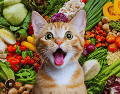 Hay comida y premios para gato que ya incluyen los beneficios de algunas frutas y verduras, en presentaciones más aptas y que les llamarán la atención mucho más. ESPECIAL / CANVA