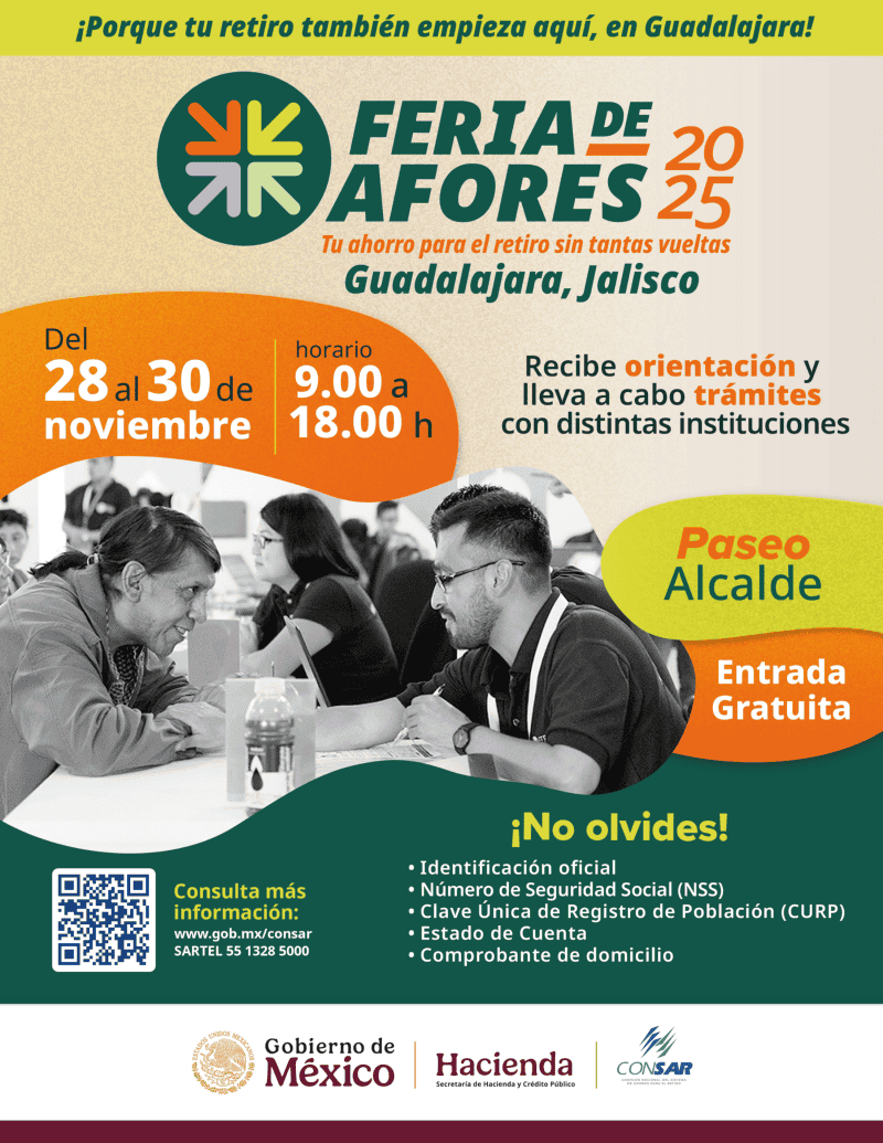 Guadalajara recibe por primera vez la Feria de las Afores. ESPECIAL&nbsp;