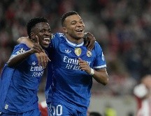 Mbappé marcó el triplete a los 22, 24 y 29 minutos, después de que Chiquinho había adelantado a Olympiakos, a los 8 minutos. AP/ P. Giannakouris.