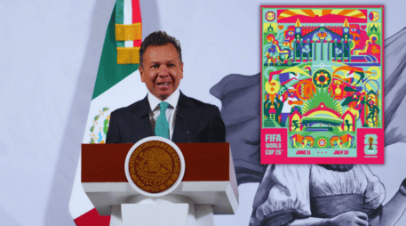 Pablo Lemus durante la Conferencia del Pueblo de este jueves, donde dio a conocer detalles de Jalisco rumbo al Mundial de Futbol 2026. SUN / ESPECIAL