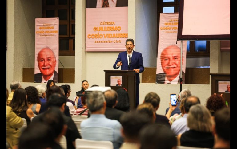 El secretario de Educación durante su participación en la Cátedra Guillermo Cosío Vidaurri presentó ante los asistentes los detalles del programa de Formación del Carácter. EL INFORMADOR/J.ACOSTA