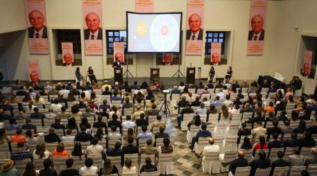 El secretario de Educación durante su participación en la Cátedra Guillermo Cosío Vidaurri presentó ante los asistentes los detalles del programa de Formación del Carácter. EL INFORMADOR/J.ACOSTA