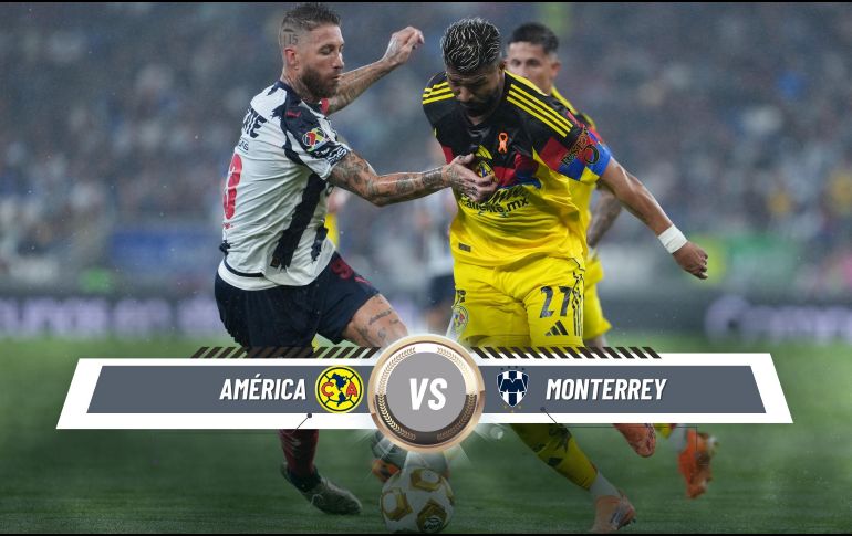Después de derrotar por 2-0 a las Águilas, en la ida, Monterrey apostará a volver a mostrar una defensa segura, con Sergio Ramos como líder, para seguir en la lucha por el título. ESPECIAL / IMAGO7 y CANVA