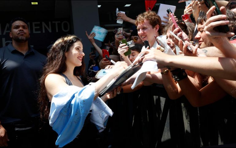 Este viernes, la española asistió al canal de streaming Luzu, en el barrio porteño de Palermo. EFE/STR
