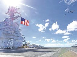 El portaaviones más grande de la flota de EU se encuentra patrullando el Caribe. AFP