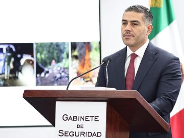Omar García Harfuch afirmó que “la seguridad en Michoacán es una prioridad nacional”. EFE/Secretaría de Seguridad y Protección Ciudadana