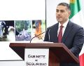 Omar García Harfuch afirmó que “la seguridad en Michoacán es una prioridad nacional”. EFE/Secretaría de Seguridad y Protección Ciudadana