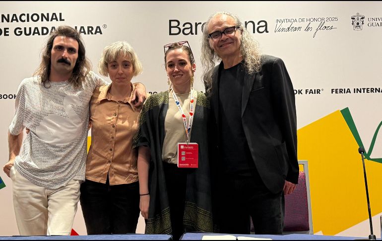 Dentro del programa FIL Pensamiento se llevó a cabo un encuentro entre Ingrid Guardiola, Gabriel Ventura y Joselo Rangel. EL INFORMADOR/ H. NAVARRO.