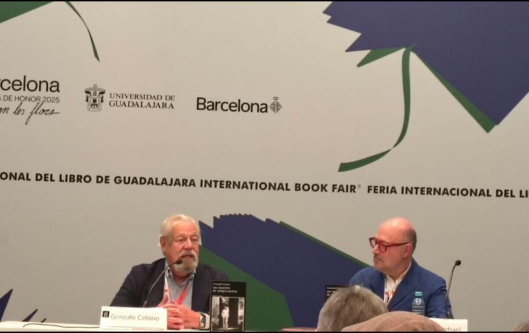 Con una voz disminuida pero con el corazón muy grande, fue como el escritor Gonzalo Celorio, ganador del Premio Cervantes 2025, inició la presentación de su libro 