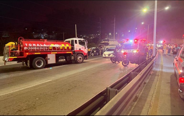 Al lugar acudieron elementos de la Unidad Estatal de Protección Civil y Bomberos del Estado. X/@SeguridadTon