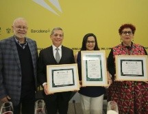 El reconocimiento fue recibido por Lía Castillo Meneses, Sayri Karp Mitastein y Juan Felipe Córdoba-Restrepo. EL INFORMADOR/ H. Navarro