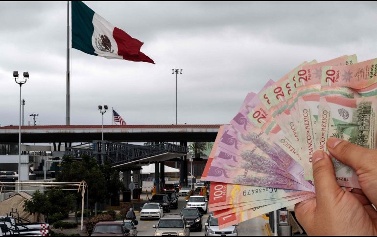 El salario mínimo diario en la zona fronteriza de México con Estados Unidos es más alto, ya que el costo de vida es más alto. ESPECIAL / AFP y CANVA