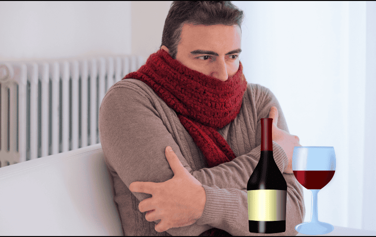 Beber alcohol cuando hace frío para intentar calentarnos produce el efecto contrario. ESPECIAL / CANVA