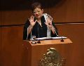 Godoy, quien había sido consejera jurídica de la Presidenta Claudia Sheinbaum, obtuvo 97 votos a favor, 19 en contra y 11 nulos. SUN/ L. CAMACHO