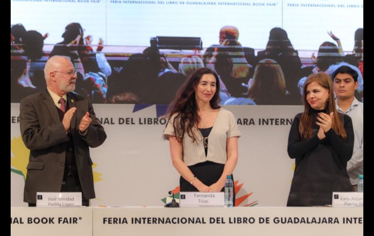 En un discurso amplio, Trías agradeció a colegas, agentes, editores y a su familia por acompañarla durante el proceso creativo y editorial del libro. EL INFORMADOR / A. Navarro