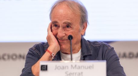 Serrat estuvo presente en la FIL Guadalajara como parte del encuentro “Mil Jóvenes con…”. EL INFORMADOR/ A. NAVARRO.