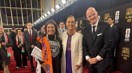 El sorteo contará, además, con la asistencia de los tres mandatarios anfitriones, Sheinbaum, el canadiense Mark Carney y el presidente Donald Trump. X / @ClaraBrugadaM