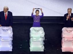 A diferencia de su asistencia para este sorteo de la Copa del Mundo, la Presidenta no estará en la inauguración del Mundial 2026. EFE/S. THEW