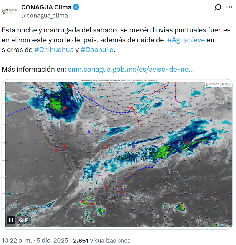 X / @conagua_clima 