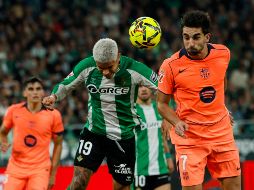 Ferrán Torres. El delantero español marcó tres goles en la primera mitad del encuentro para la victoria de los blaugranas. EFE/J. Muñoz