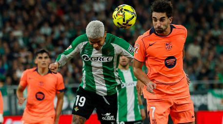 Ferrán Torres. El delantero español marcó tres goles en la primera mitad del encuentro para la victoria de los blaugranas. EFE/J. Muñoz