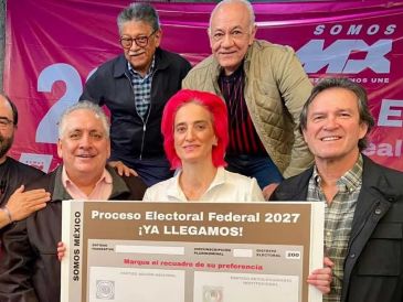 La Coordinación Nacional junto con la militancia de Somos MX, y las y los jóvenes de Somos Impacto se concentraron en el jardín "La Herradura" en la Alcaldía de Tlalpan para el anuncio de las 200 Asambleas. ESPECIAL / X / @SomosMxMexico