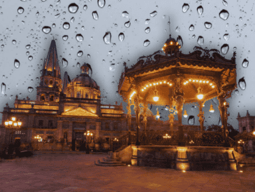 La posibilidad de que la lluvia se presente en Guadalajara el martes 9 de diciembre es mayor a las 05:00 de la tarde. ESPECIAL / CANVA